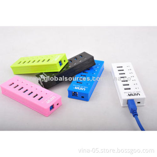 High-speed 7-port USB3.0 Hubs, Plug-and-play Function